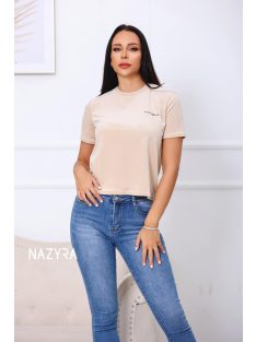 NAZYRA MIRANDA T-SHIRT - BEIGE