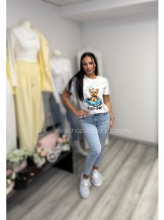 YORKI PÓLÓ - FEHÉR - KÉK ( UNI ) - Fashion Nicole Shop női divat webáruház