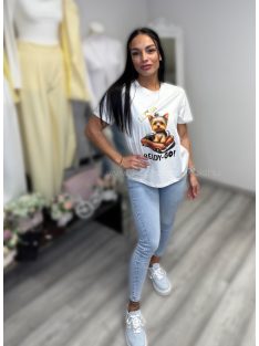 YORKI PÓLÓ - FEHÉR - ARANY ( UNI ) - Fashion Nicole Shop női divat webáruház