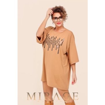 MIRAGE POLKA LEZSER TUNIKA - MOGYORÓBARNA ( UNI )