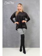 PINK ROSE PLUSH TUNIC - BLACK (ONE SIZE)