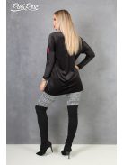 PINK ROSE PLUSH TUNIC - BLACK (ONE SIZE)