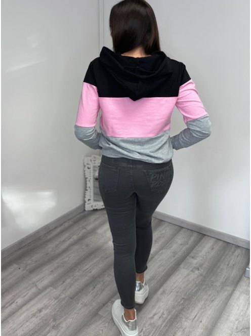 PINK ROSE STRIPED SWEATER (ONE SIZE)