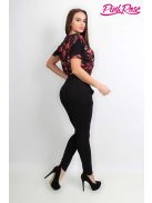 Fashion Nicole Shop Veszprém - PINK-ROSE-OVERAL-FEKETE-ONE-SIZE - Női ruházat