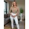 RENSIX HOSSZÚ UJJÚ FELSŐ - BÉZS  - Fashion Nicole Shop női divat webáruház