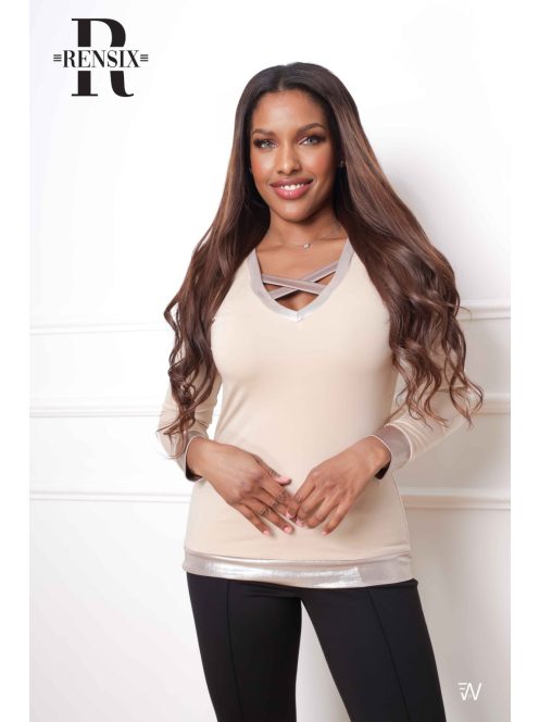 RENSIX LONG SLEEVE TOP - BEIGE (ONE SIZE)