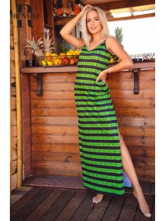 RENSIX MAXI DRESS - GREEN / BLACK (ONE SIZE)