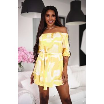 RENSIX RUHA - SÁRGA / FEHÉR ( ONE SIZE )  - Fashion Nicole Shop női divat webáruház