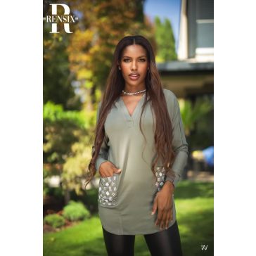 RENSIX TUNIKA - KHAKI  - Fashion Nicole Shop női divat webáruház