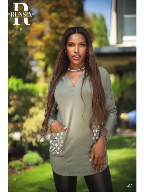RENSIX TUNIKA - KHAKI  - Fashion Nicole Shop női divat webáruház