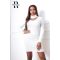 RENSIX LUREX SZÁLAS GARBÓS ÉS KIVÁGOTT NYAKÚ RUHA - FEHÉR (ONE SIZE) - Fashion Nicole Shop női divat webáruház