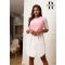 RENSIX TUNIKA - FEHÉR / PÚDERRÓZSASZÍN ( UNI )  - Fashion Nicole Shop női divat webáruház