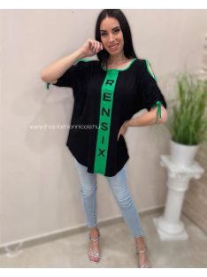 MYLA TUNIKA - FEKETE / ZÖLD