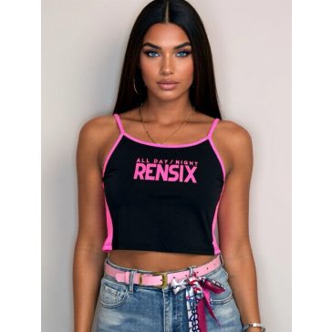 RENSIX TOP - PINK / FEKETE ( ONE SIZE )  - Fashion Nicole Shop női divat webáruház