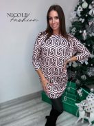 RENSIX PATTERNED TUNIC - PINK / BLACK (ONE SIZE)