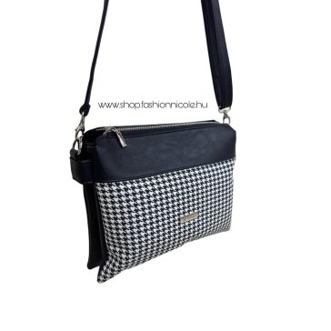TERAZO OLDALTÁSKA - FEKETE / FEHÉR - Fashion Nicole Shop női divat webáruház