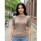 LALU KÖTÖTT FELSŐ - BÉZS ( UNI )  - Fashion Nicole Shop női divat webáruház